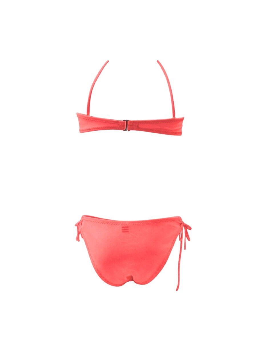 Kız Çocuk Neon Pembe Unicorn Desenli  2-8 Yaş Straplez Bikini Takım HZL24S-LC3658