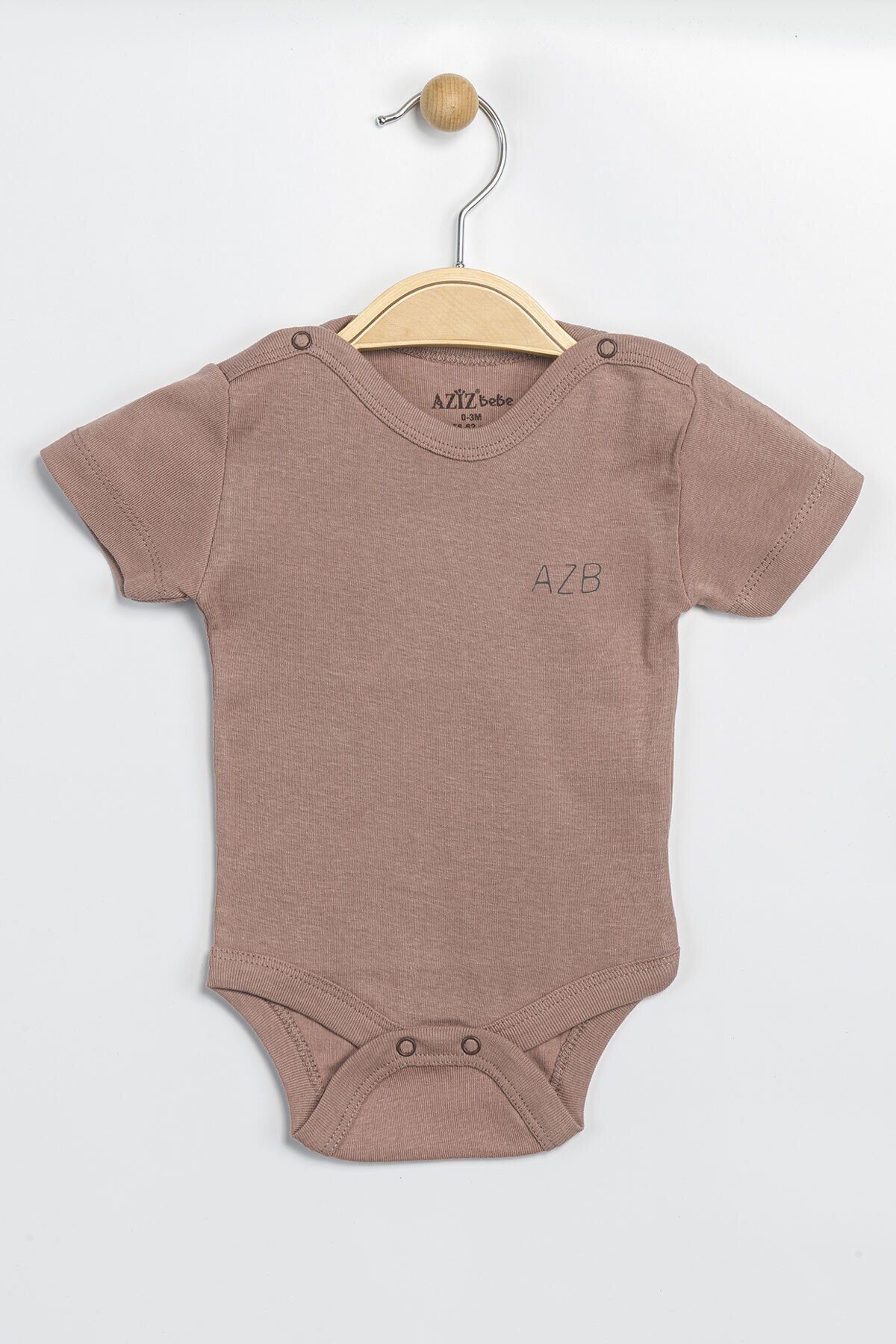 Aziz Bebe Erkek Kız Bebek Çıtçıtlı % 100 Pamuk Body & Zıbın