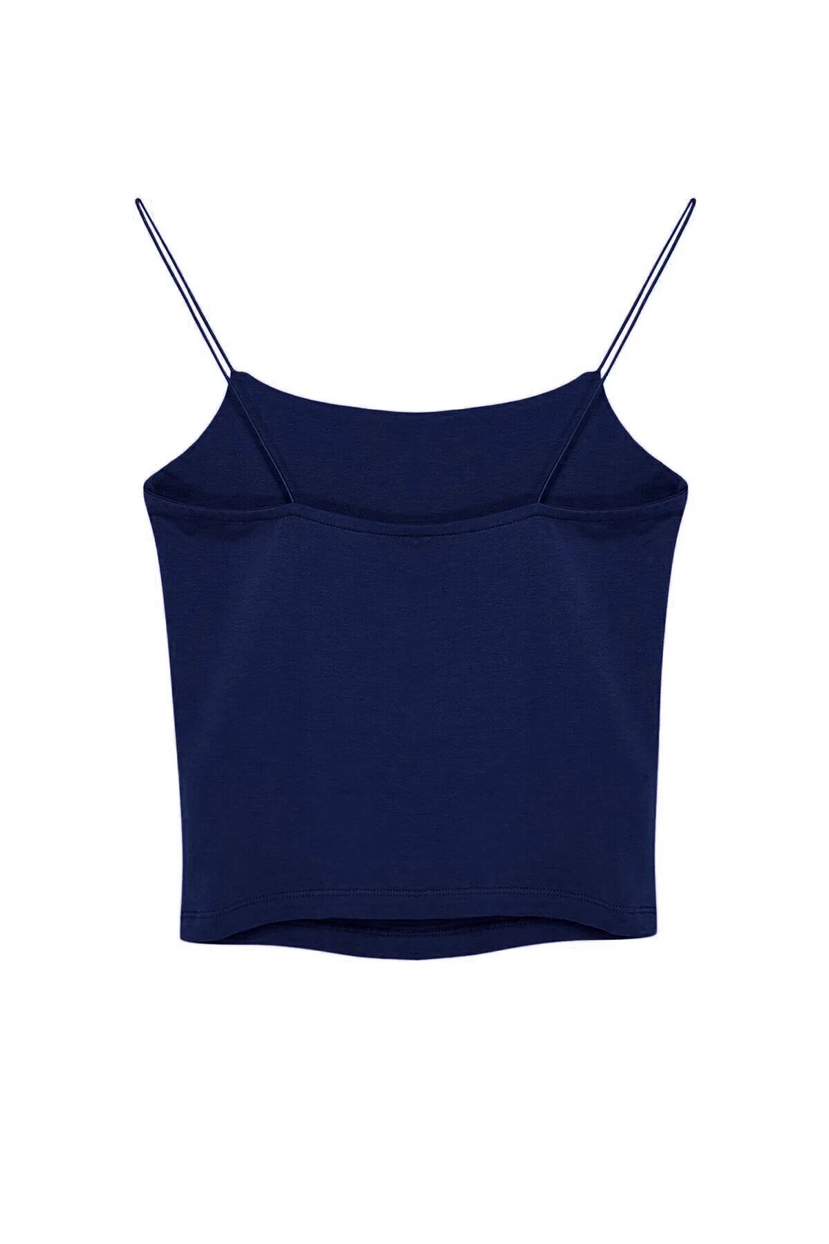 Kadın Lacivert İp Askılı Örme Body Bluz HZL24S-ZK11001