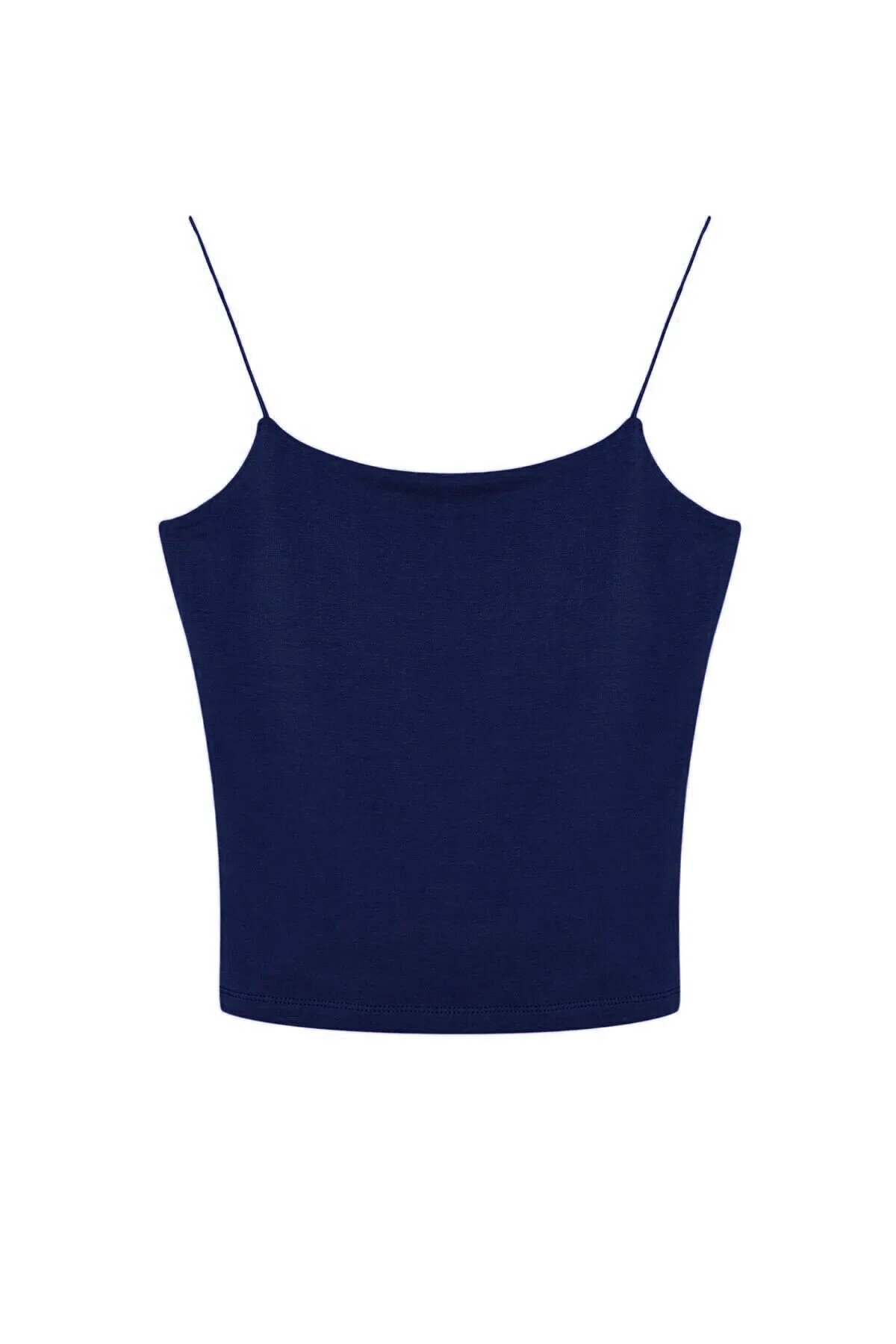 Kadın Lacivert İp Askılı Örme Body Bluz HZL24S-ZK11001