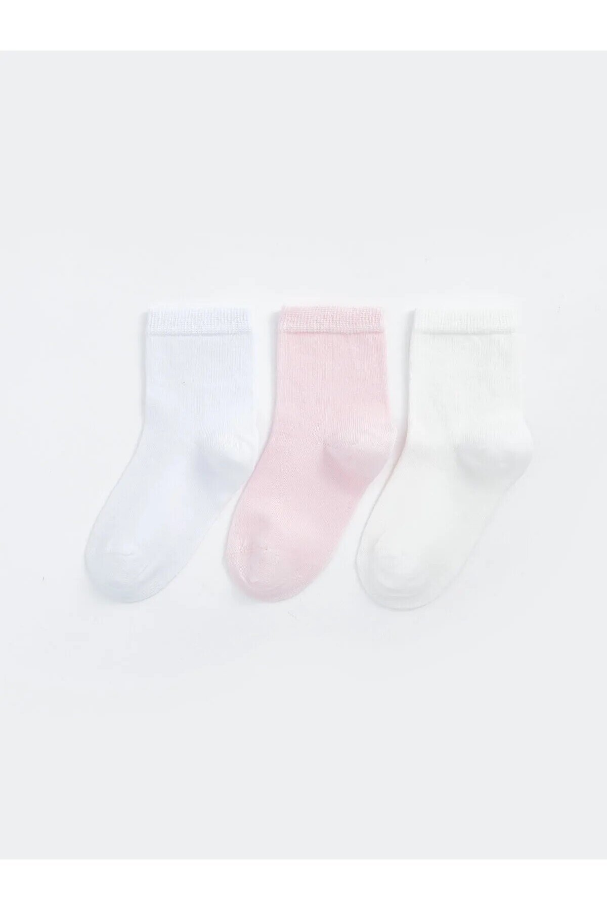 Kız Bebek Basic Dikişsiz 3  lü Soket Çorap 0 Ay - 36 Ay