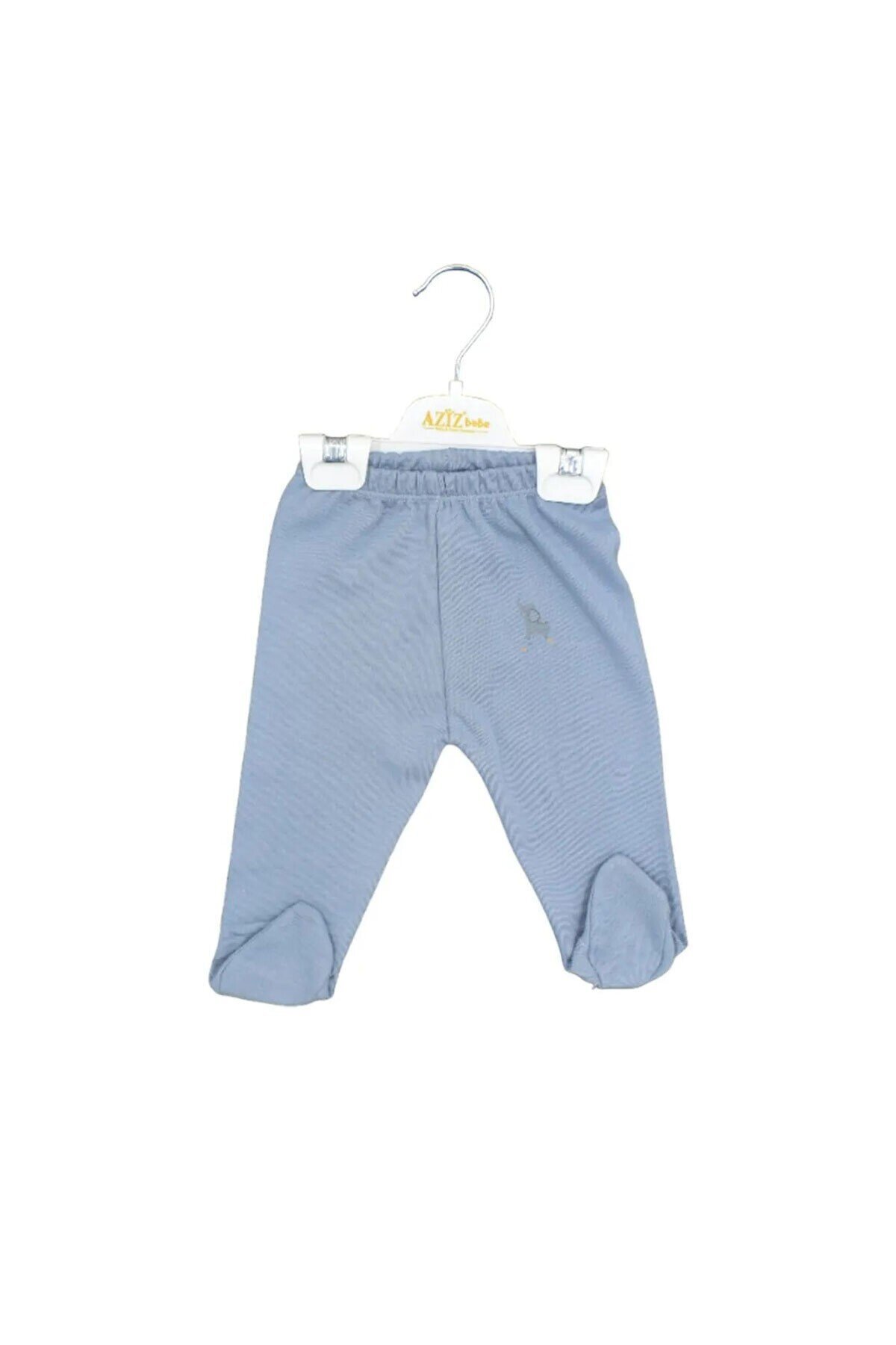 Unisex Fil Desenli Beli Lastikli Patikli Bebek Pantolonu 0 Ay - 12 Ay